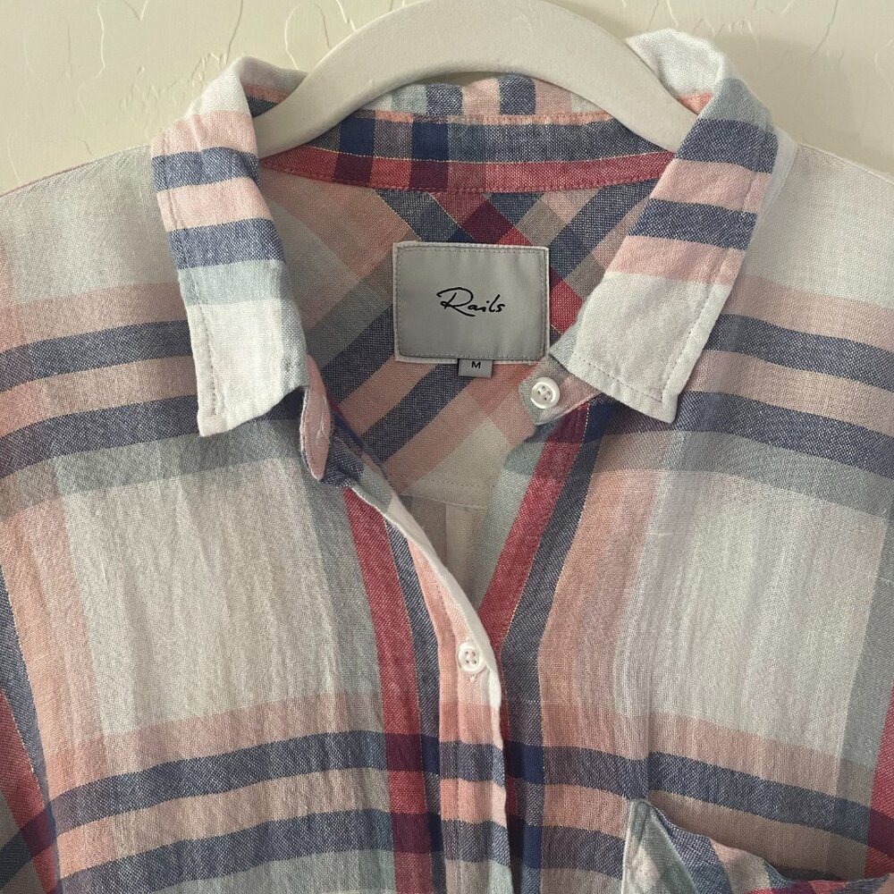 Womens Rails Flannel Button Down Top Size M. Rayo… - image 2